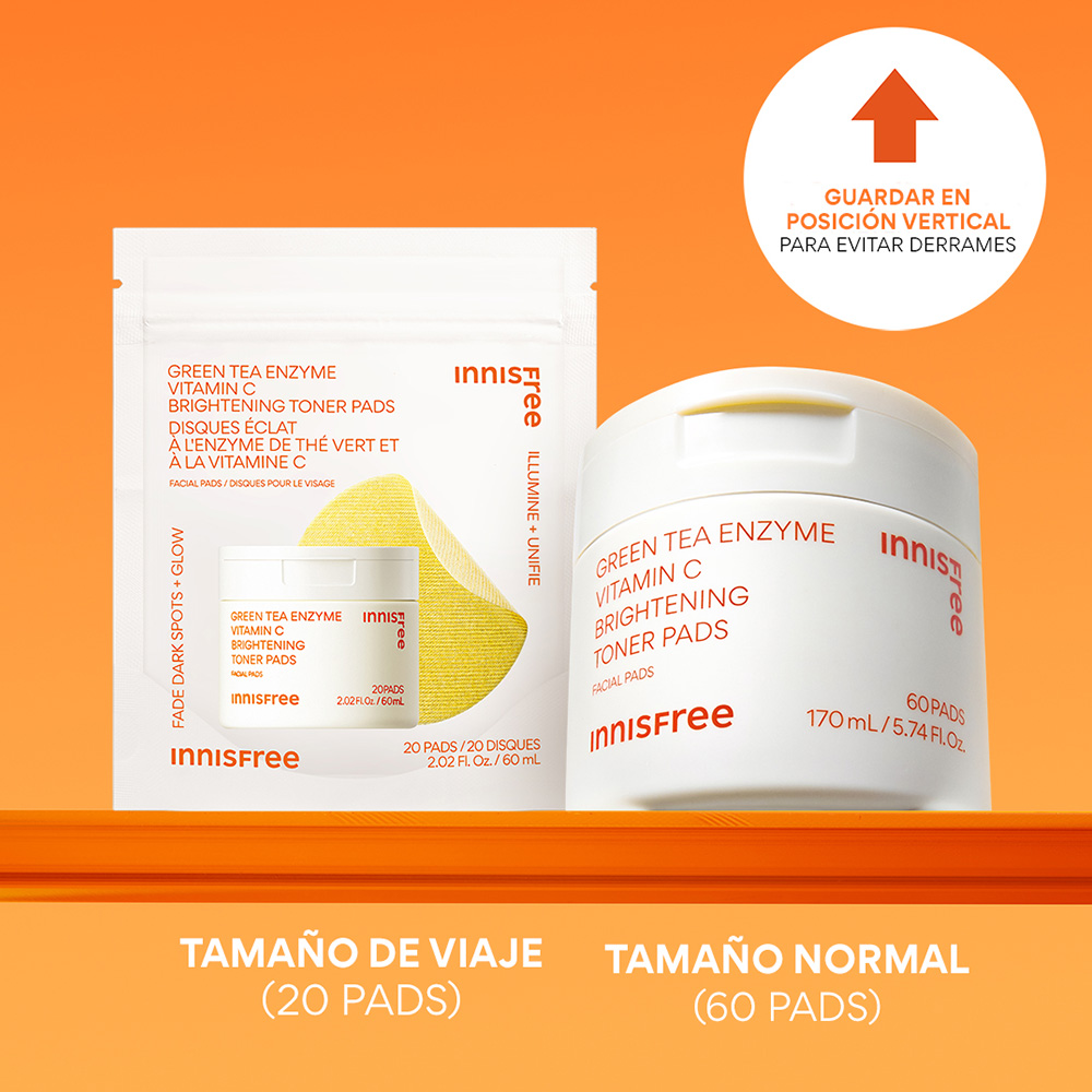 DAILY VITAMIN C KOREAN BRIGHTENING TONER PADS WITH NIACINAMIDE FOR DARK SPOTS (PADS DE T&Oacute;NICO CON VITAMINA C)